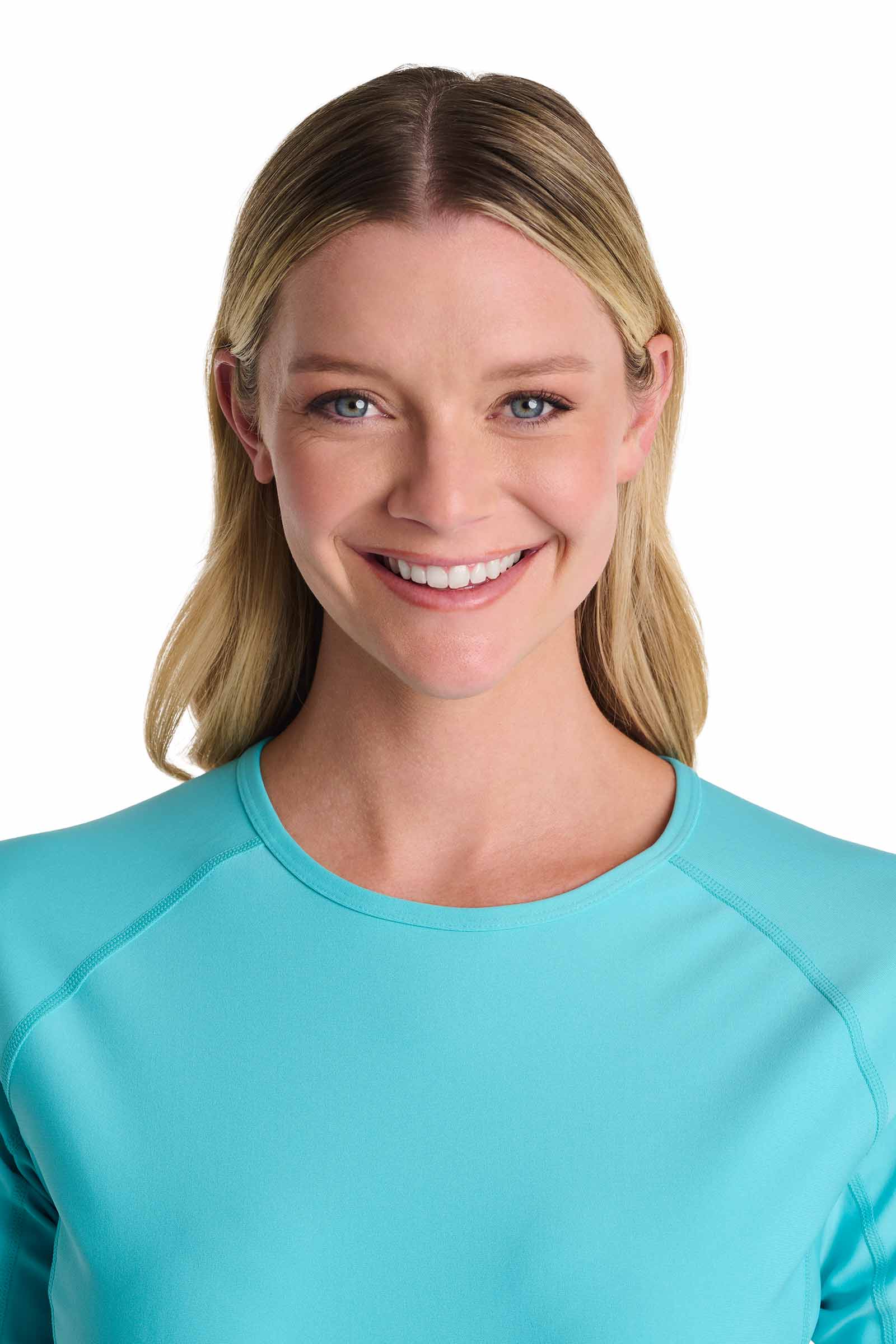 Women's Hightide Short Sleeve Swim Shirt | Blue Curacao - Image 8