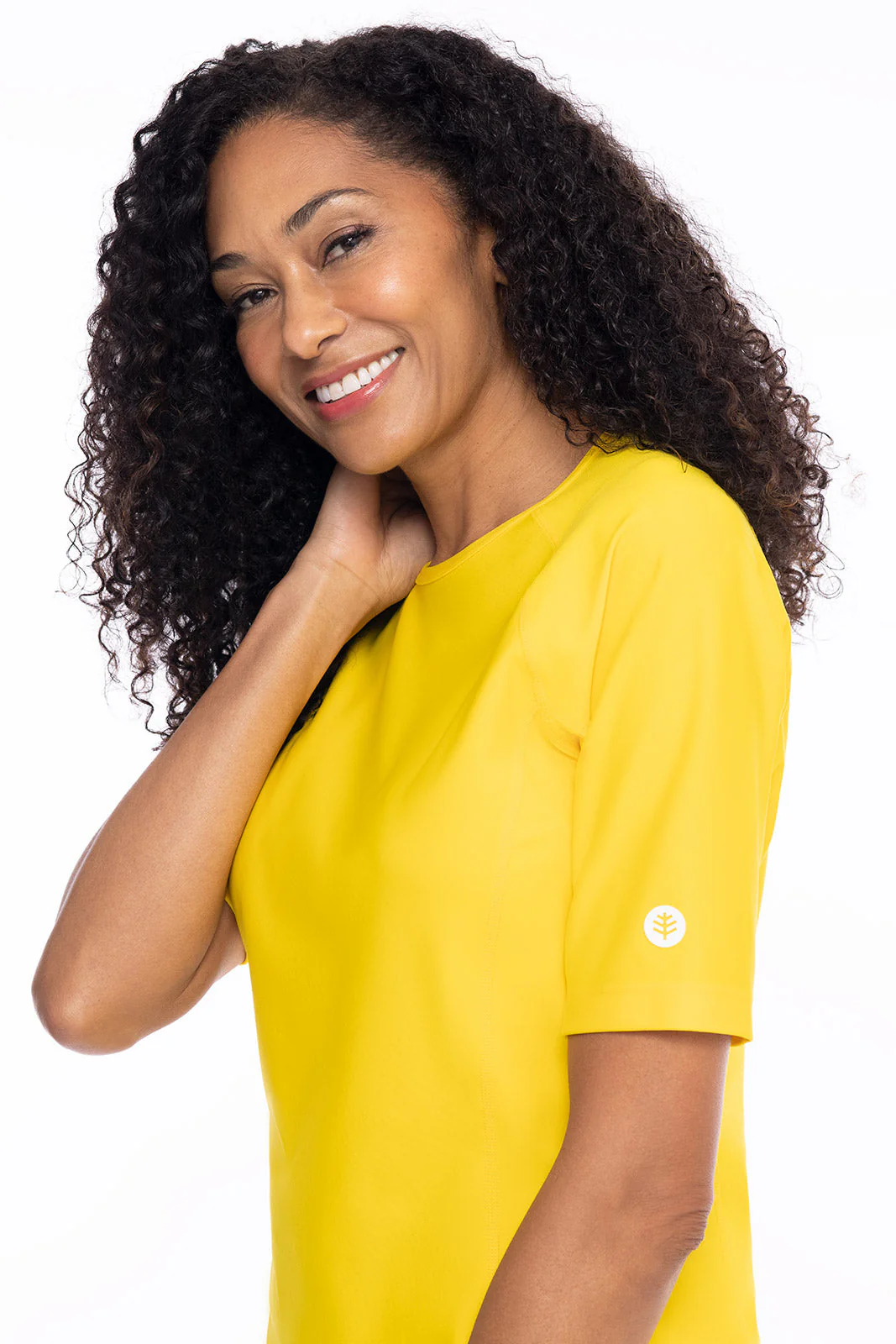 Women's Hightide Short Sleeve Swim Shirt | Bold Yellow - Image 4