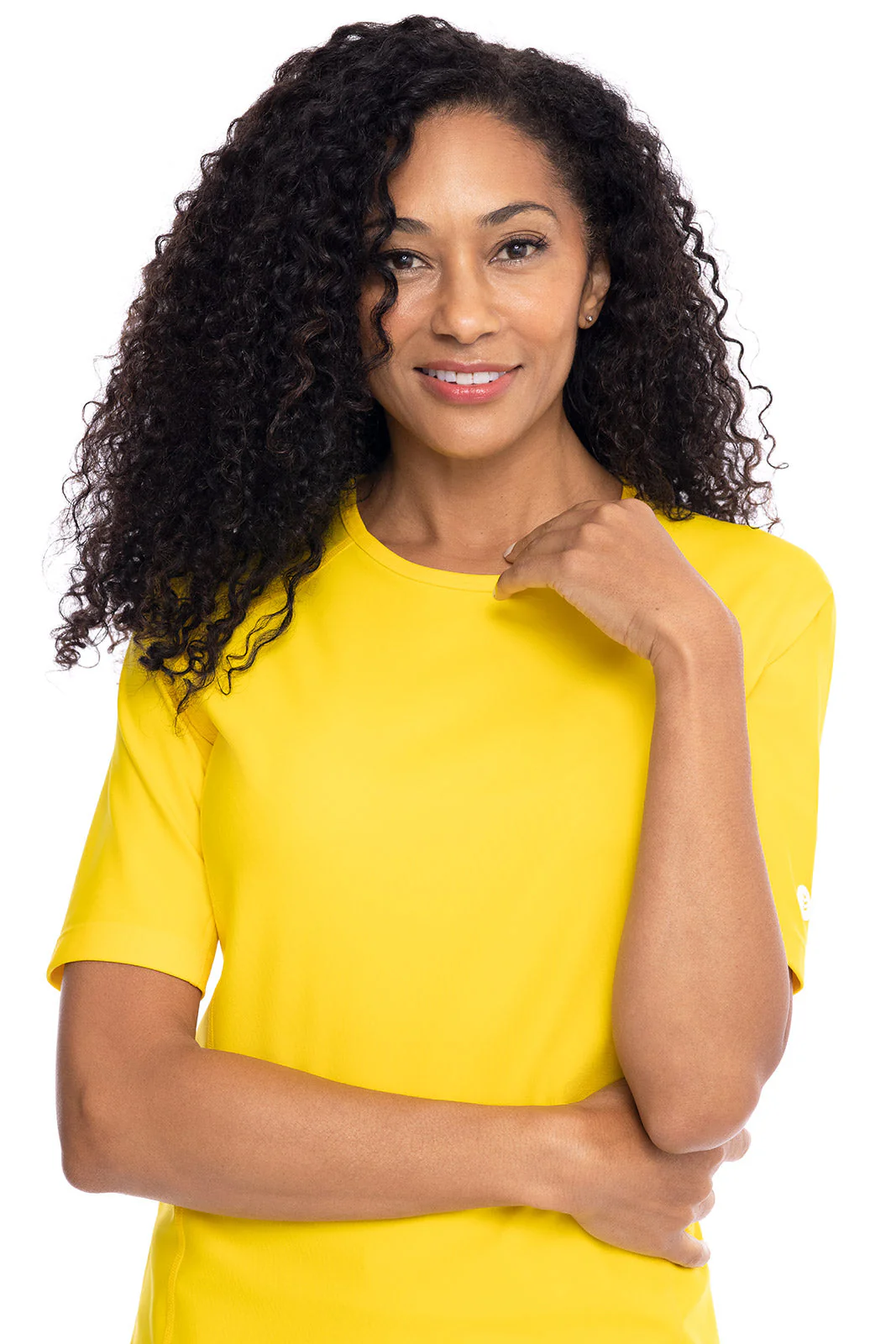 Women's Hightide Short Sleeve Swim Shirt | Bold Yellow - Image 5