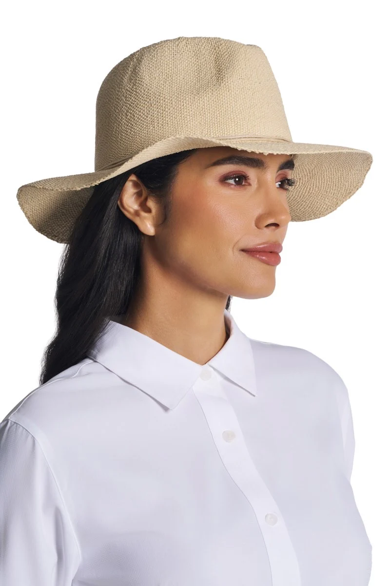 Women's Isla Hand Woven Fedora | Natural - Image 2