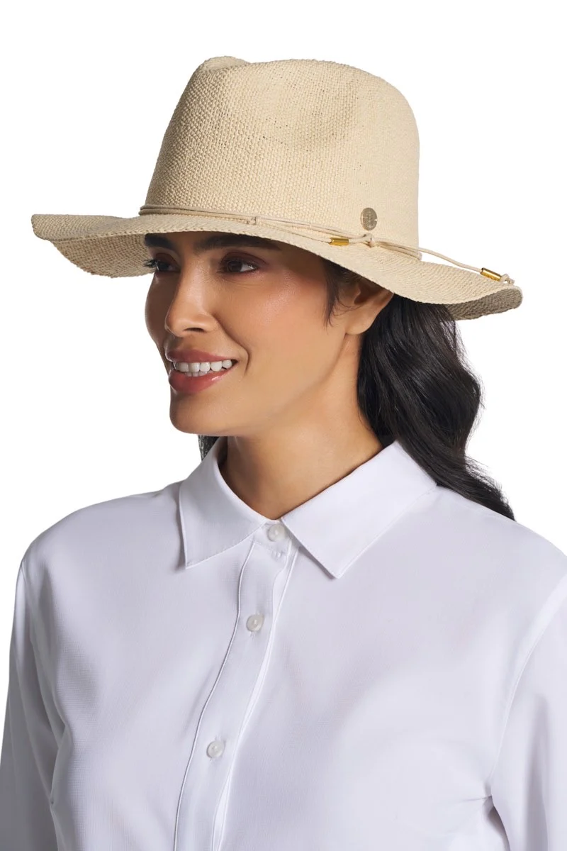 Women's Isla Hand Woven Fedora | Natural - Image 3