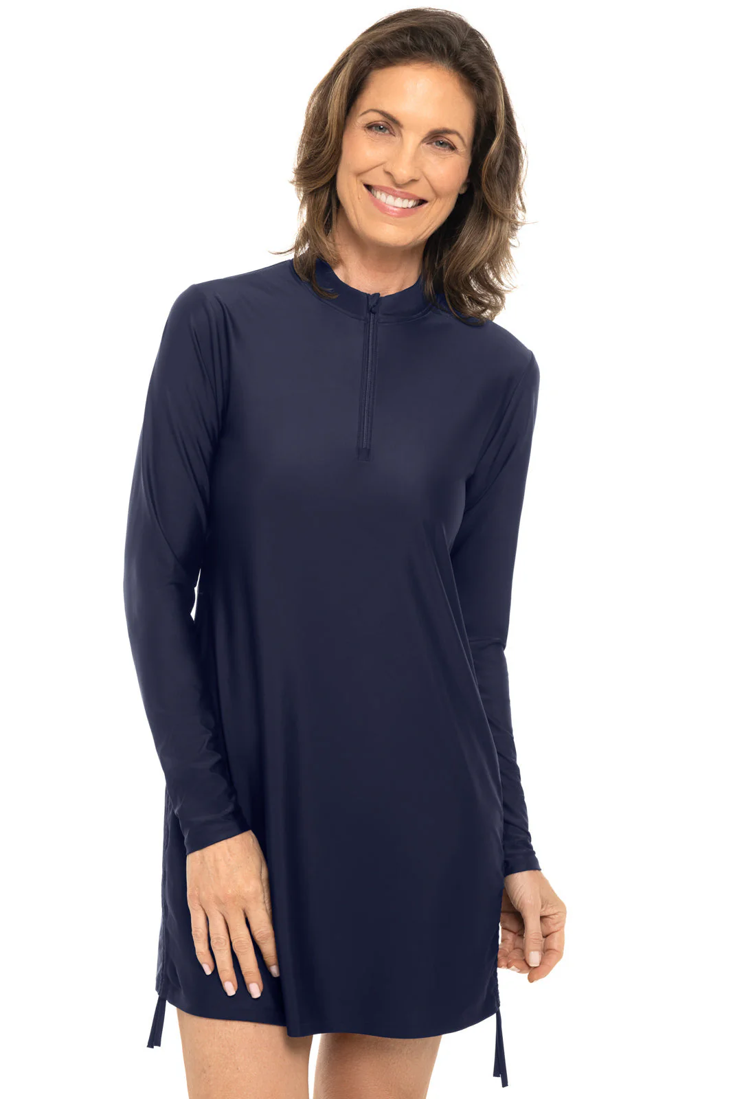 Women's Key Biscayne Ruche Swim Top | Navy - Image 5