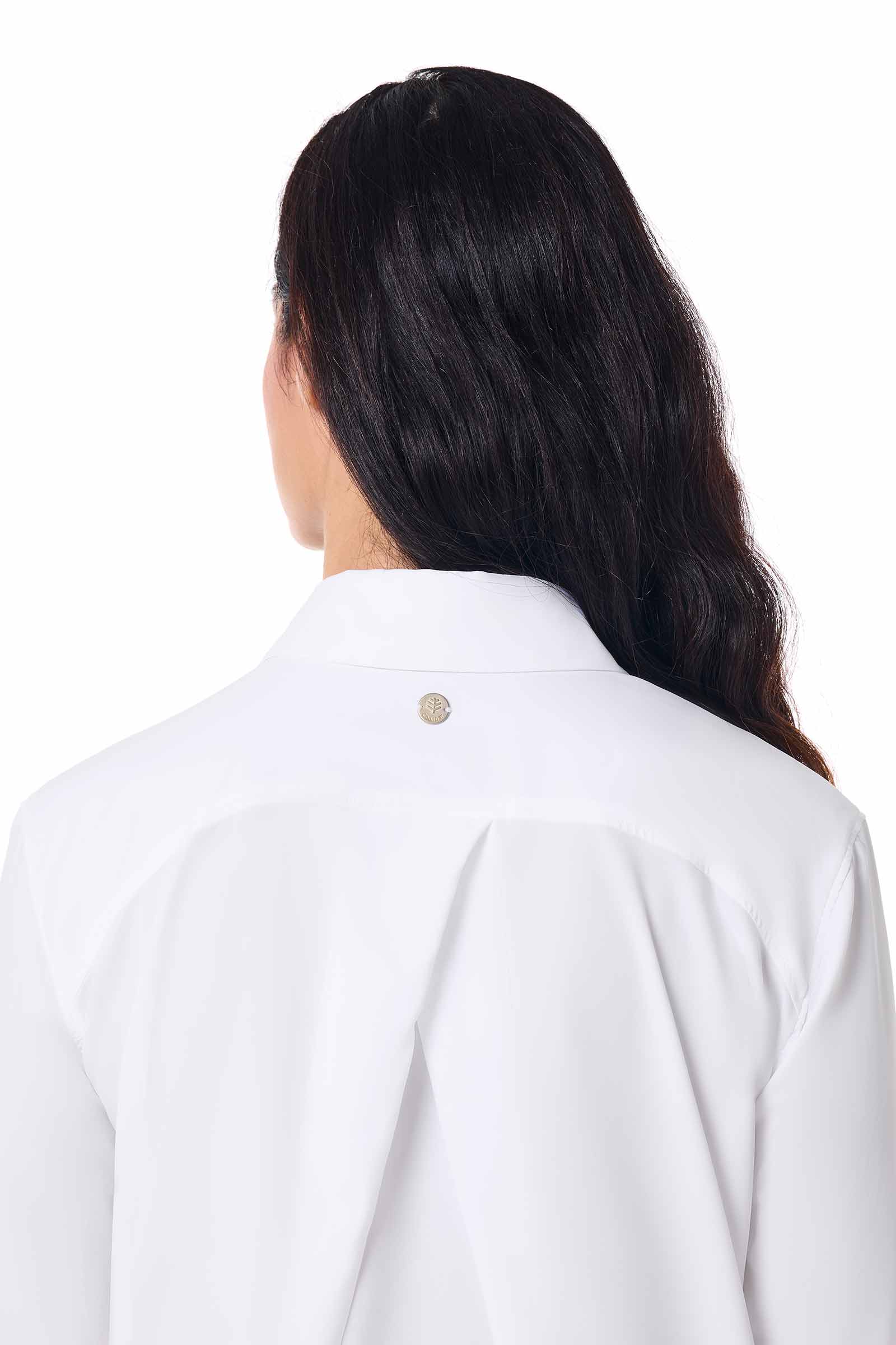 Women's Koesta Cover-Up Pull Over Shirt with Pockets | White - Image 5