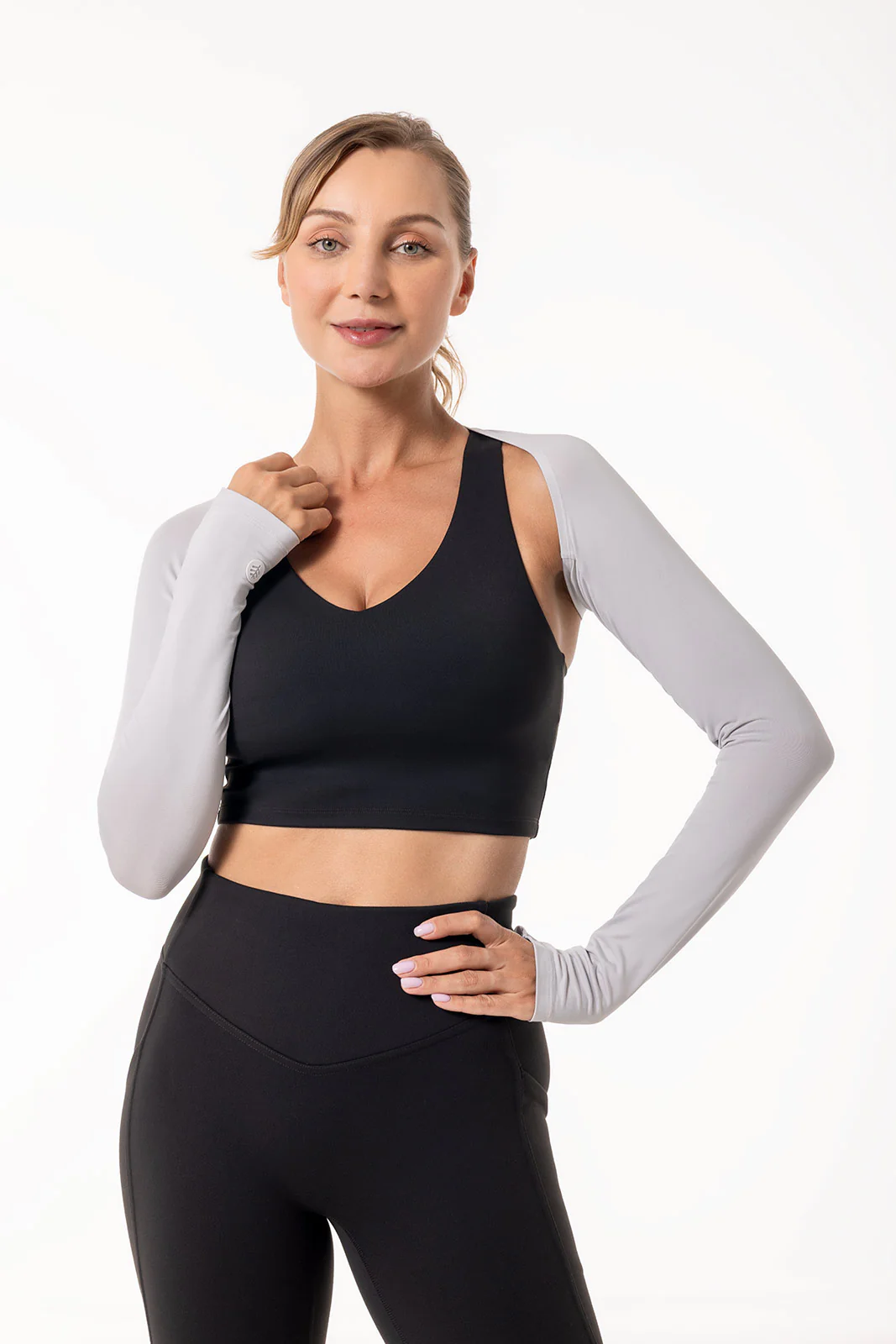 Women's Larix Shoulder Sleeves | Sleek Grey - Image 4