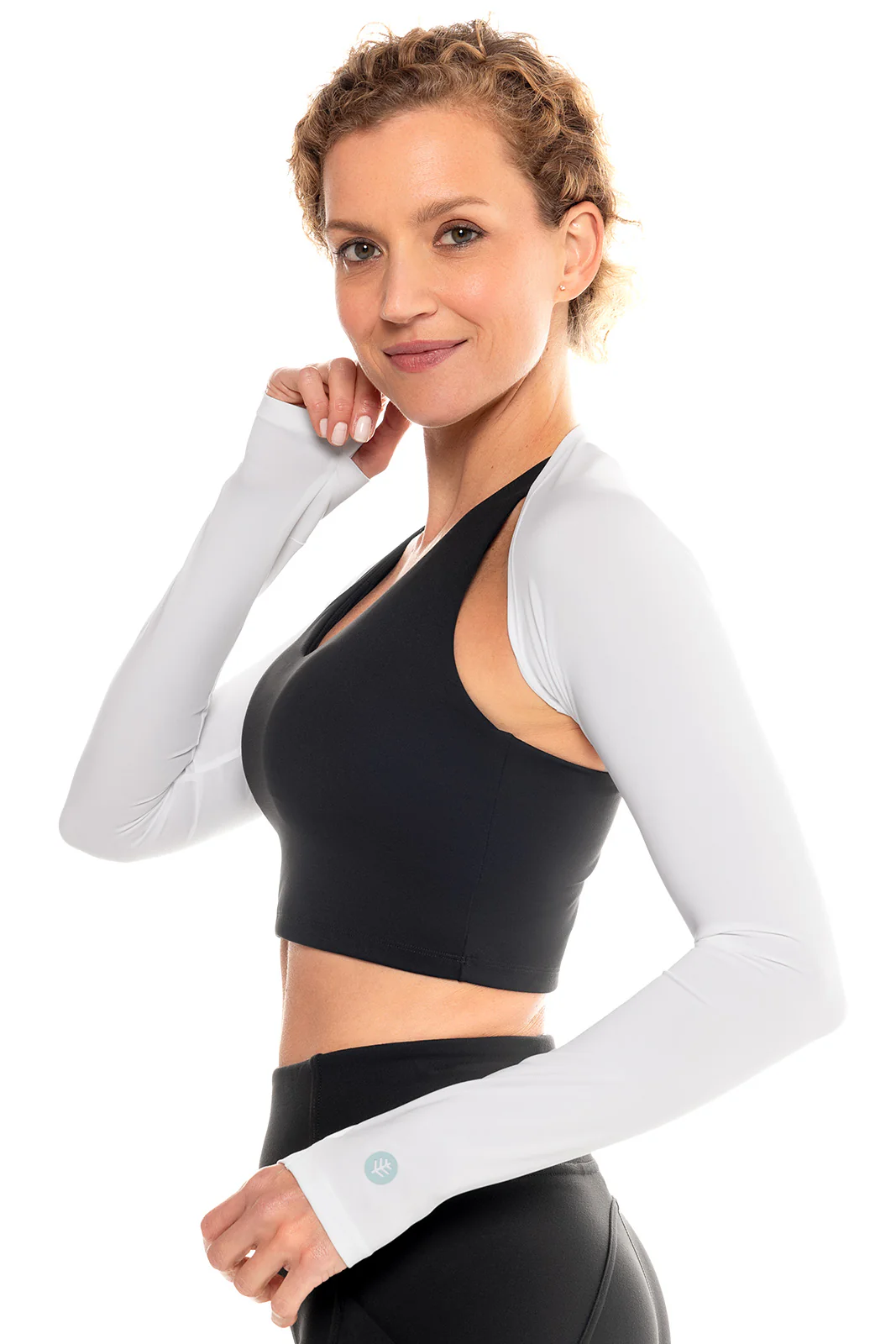 Women's Larix Shoulder Sleeves | White - Image 2