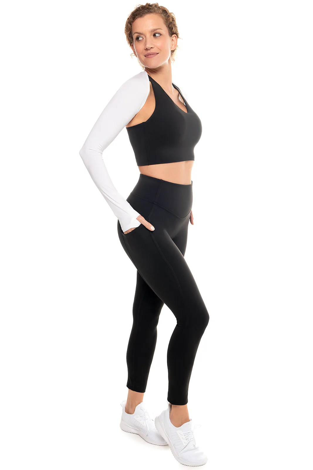 Women's Larix Shoulder Sleeves | White - Image 5
