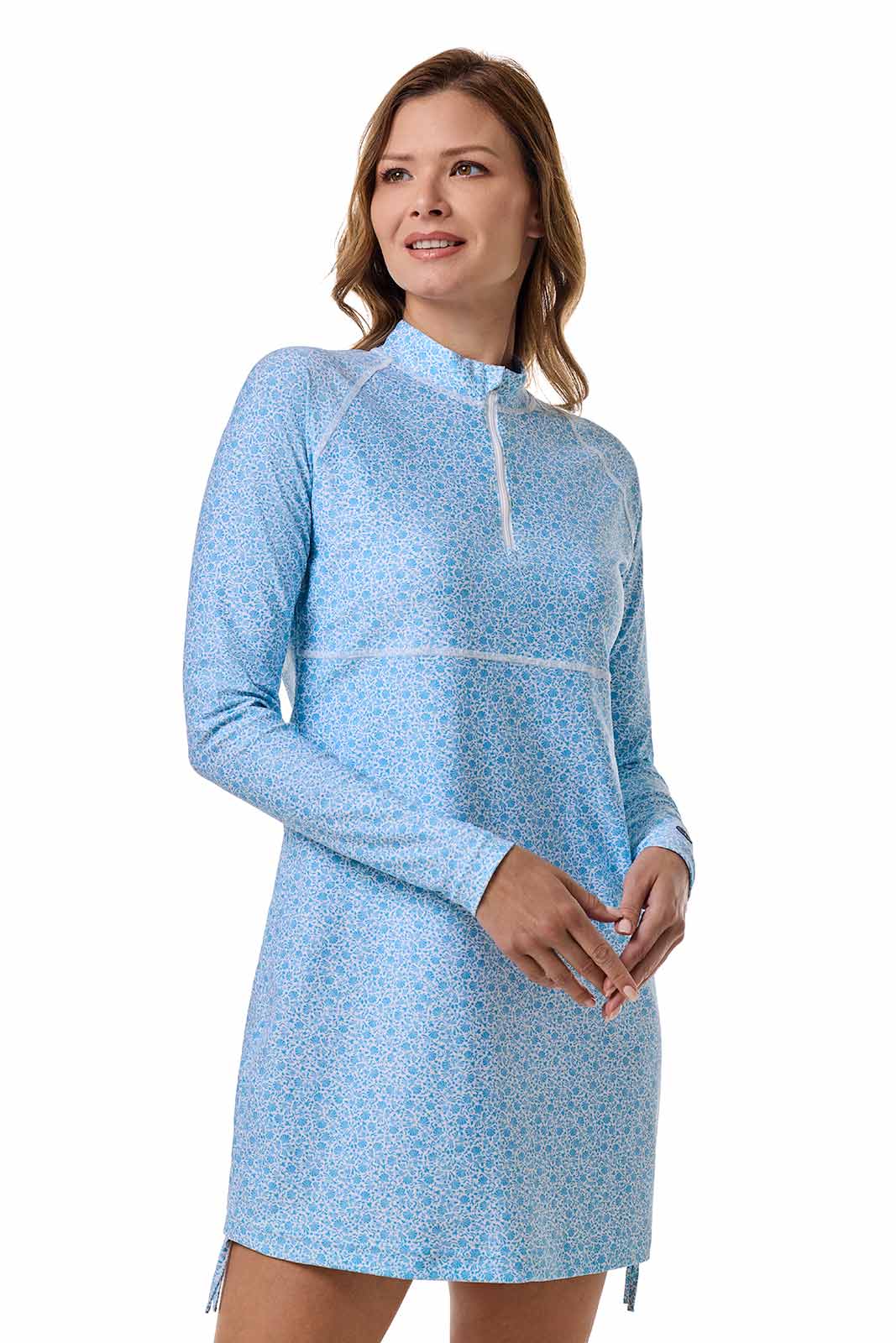 Women's Lawai Ruche Swim Shirt | Malibu Blue Shell We - Image 2