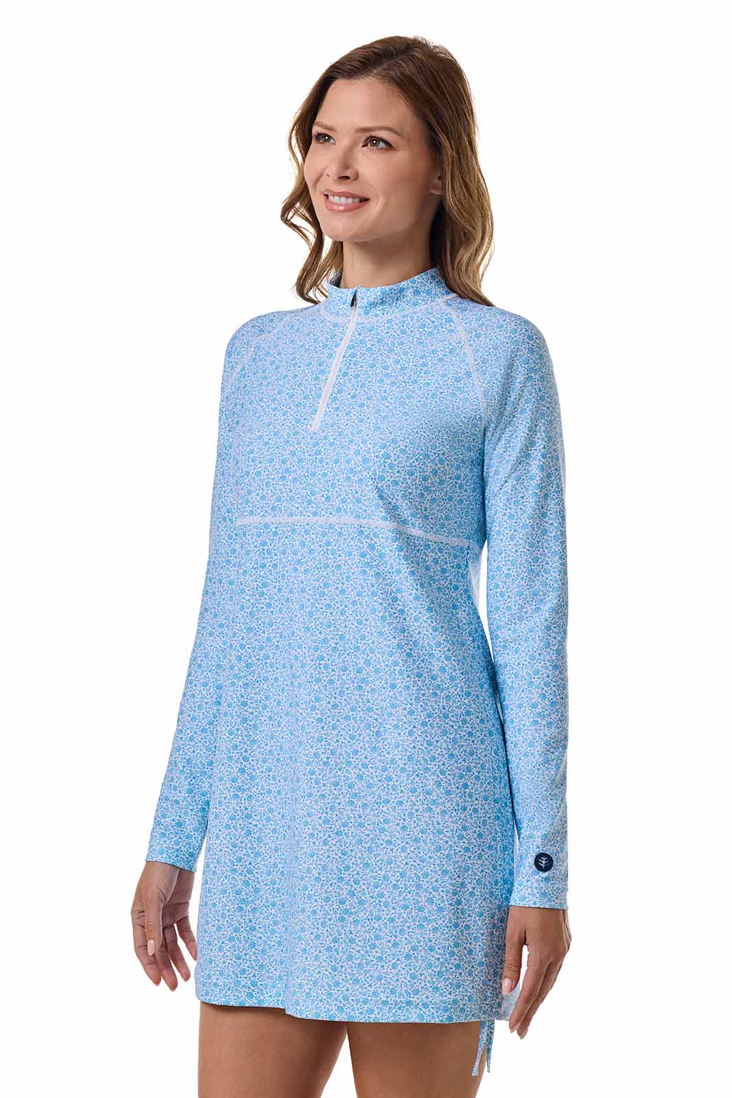 Women's Lawai Ruche Swim Shirt | Malibu Blue Shell We - Image 3