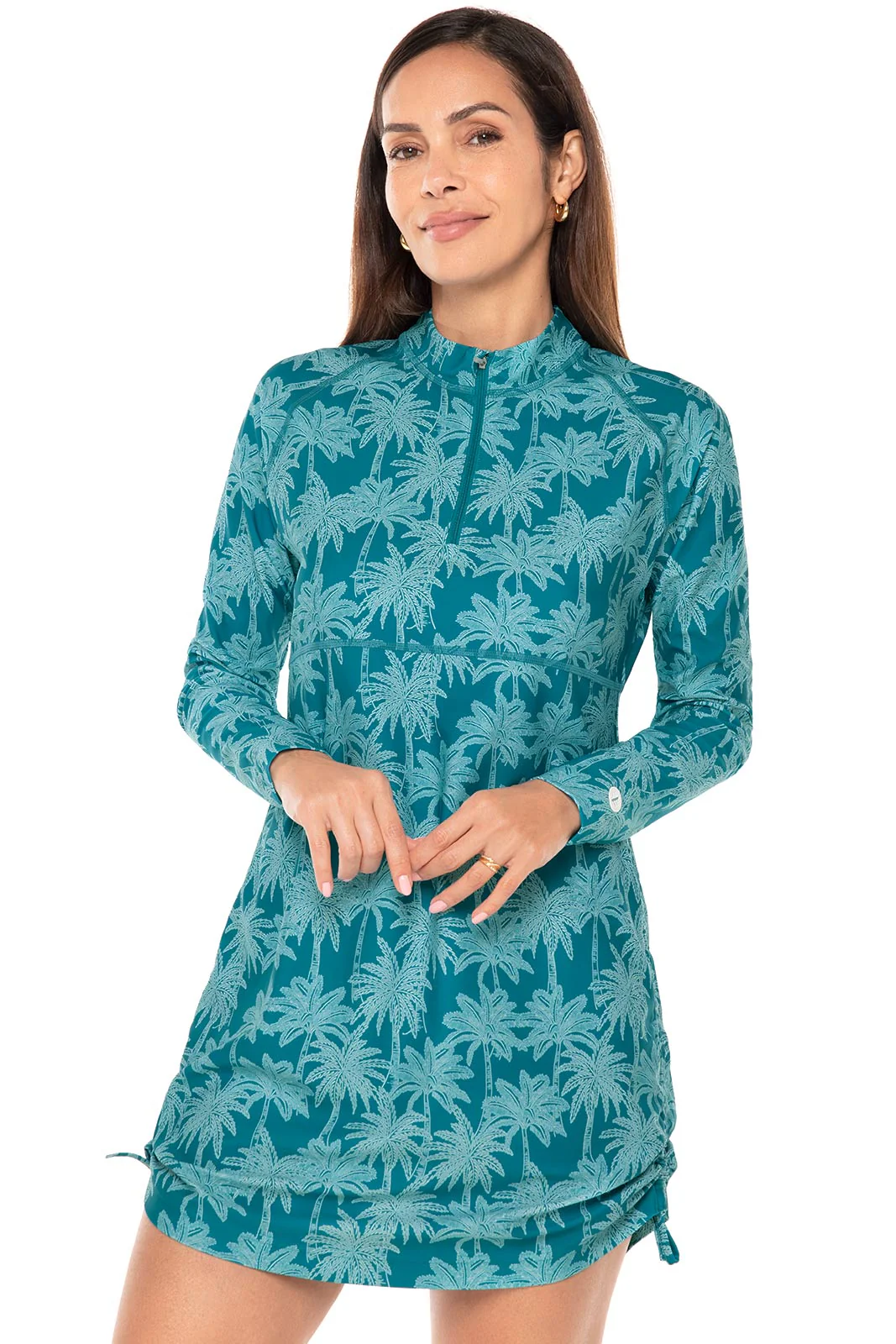 Women's Ruche Long Sleeve Swim Shirt | Regular Parent - Image 14