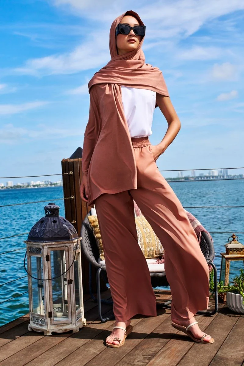 Women's Leros Wide Leg Pants | Mocha Mousse - Image 2