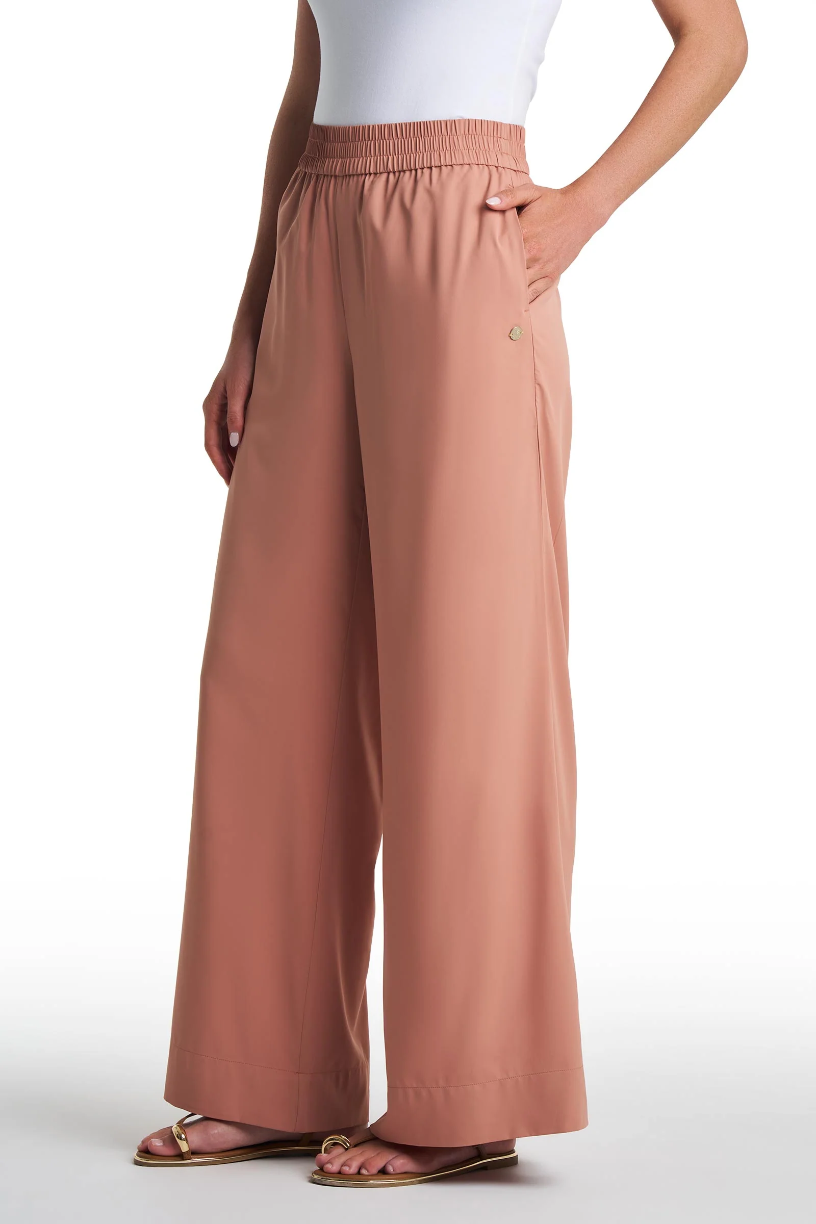 Women's Leros Wide Leg Pants | Mocha Mousse - Image 4