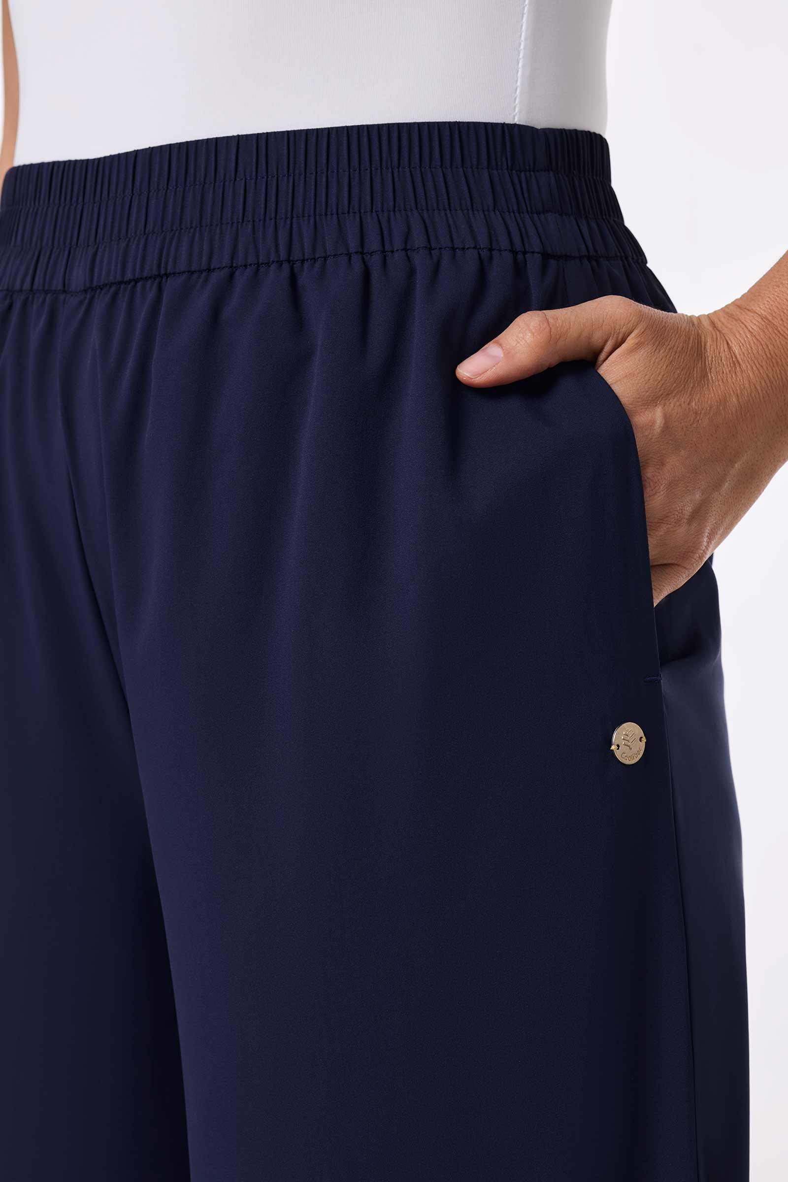 Women's Leros Wide Leg Pants | Navy - Image 5