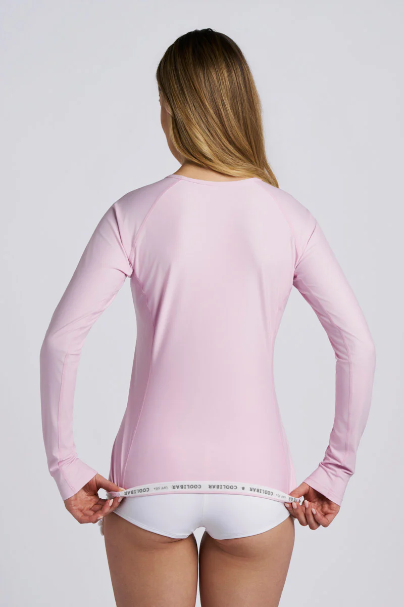 Women's Hightide Lite Long Sleeve Swim Shirt | Powder - Image 6