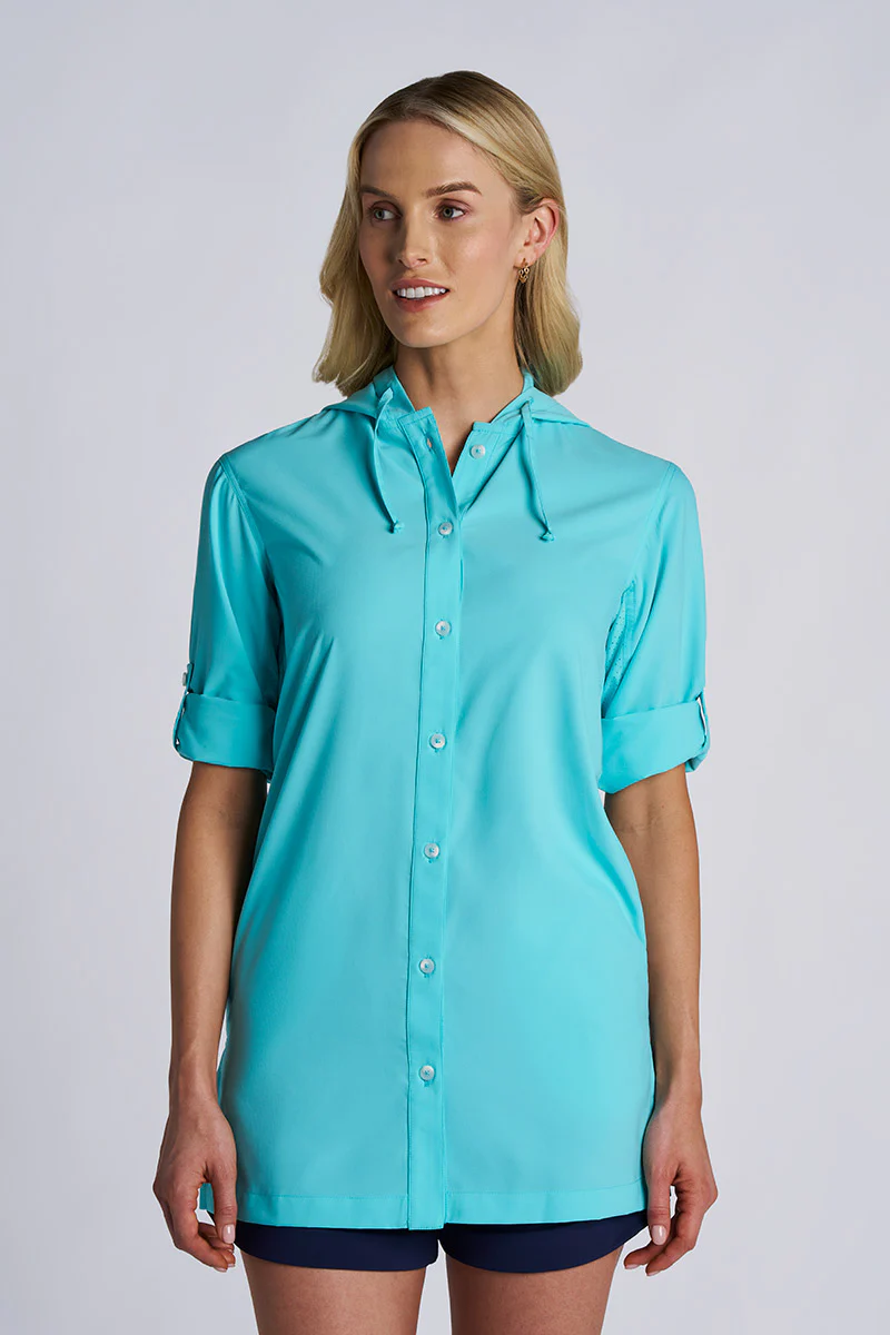 Iztapa Coastal Sun Shirt | Coolibar Blue - Image 2