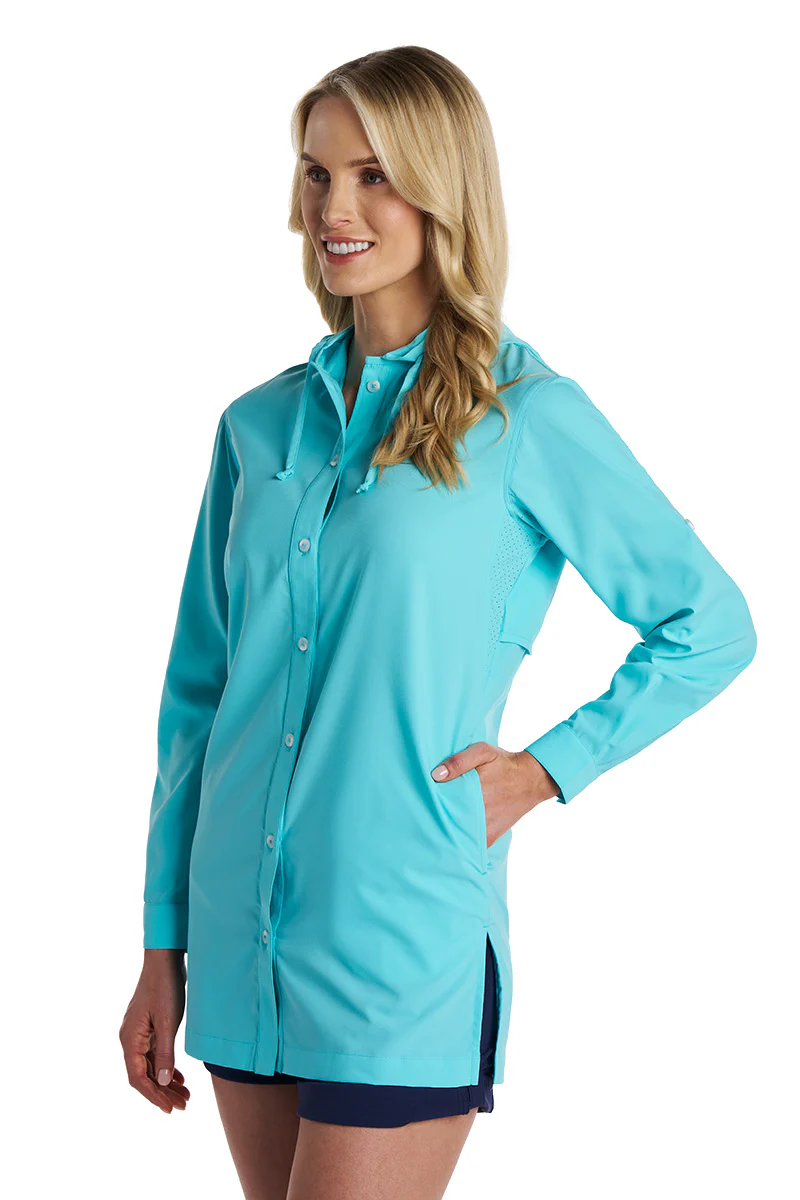 Iztapa Coastal Sun Shirt | Coolibar Blue - Image 3
