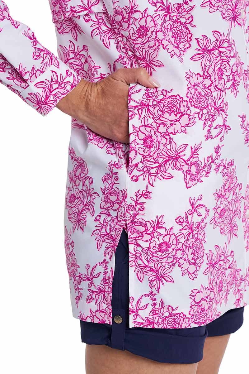 Iztapa Coastal Sun Shirt | Fuchsia Bouquet - Image 10