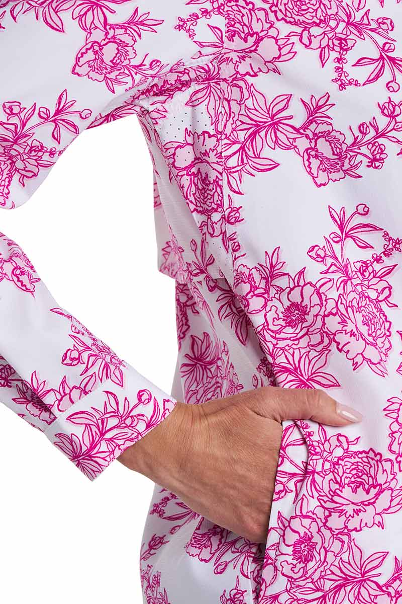 Iztapa Coastal Sun Shirt | Fuchsia Bouquet - Image 11