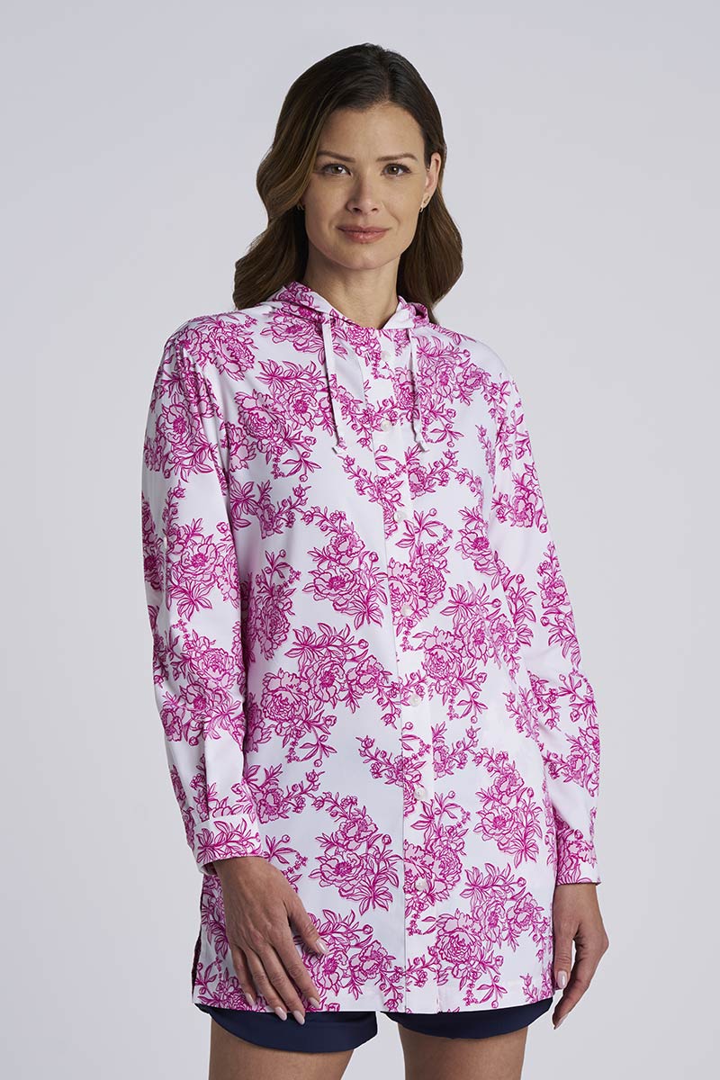 Iztapa Coastal Sun Shirt | Fuchsia Bouquet - Image 3