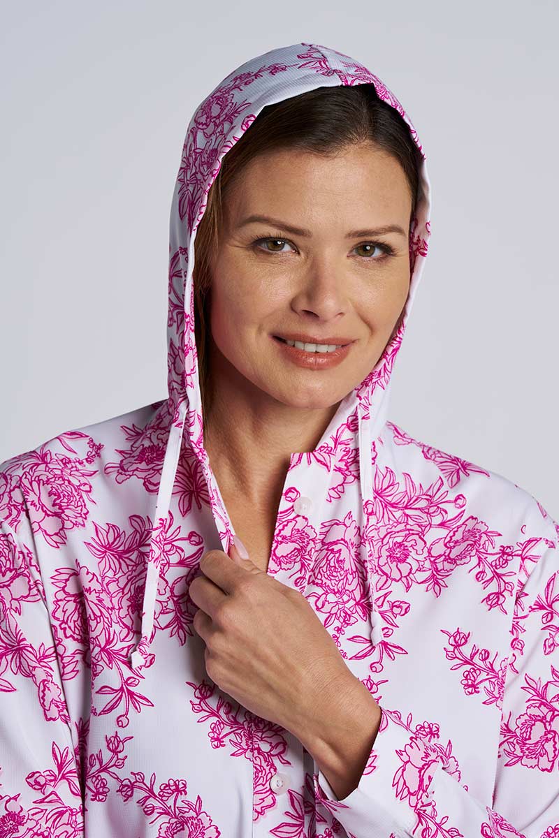 Iztapa Coastal Sun Shirt | Fuchsia Bouquet - Image 6