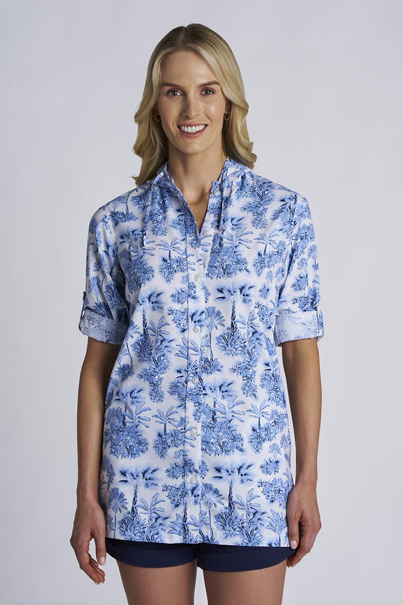 Iztapa Coastal Sun Shirt | Periwinkle Isla Bonita - Image 2