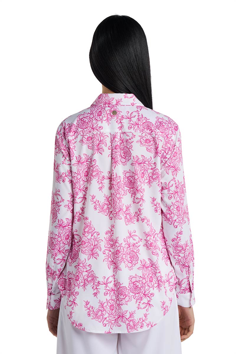 Women's Rhodes Long Sleeve Shirt | Fuchsia Bouquet - Image 4