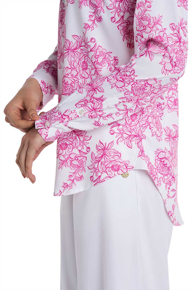 Women's Rhodes Long Sleeve Shirt | Fuchsia Bouquet - Image 5