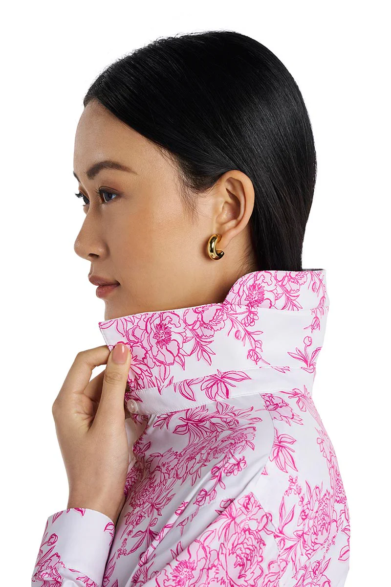 Women's Rhodes Long Sleeve Shirt | Fuchsia Bouquet - Image 8