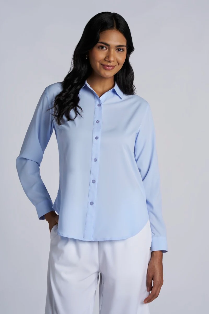 Women's Rhodes Long Sleeve Shirt | Periwinkle - Image 2