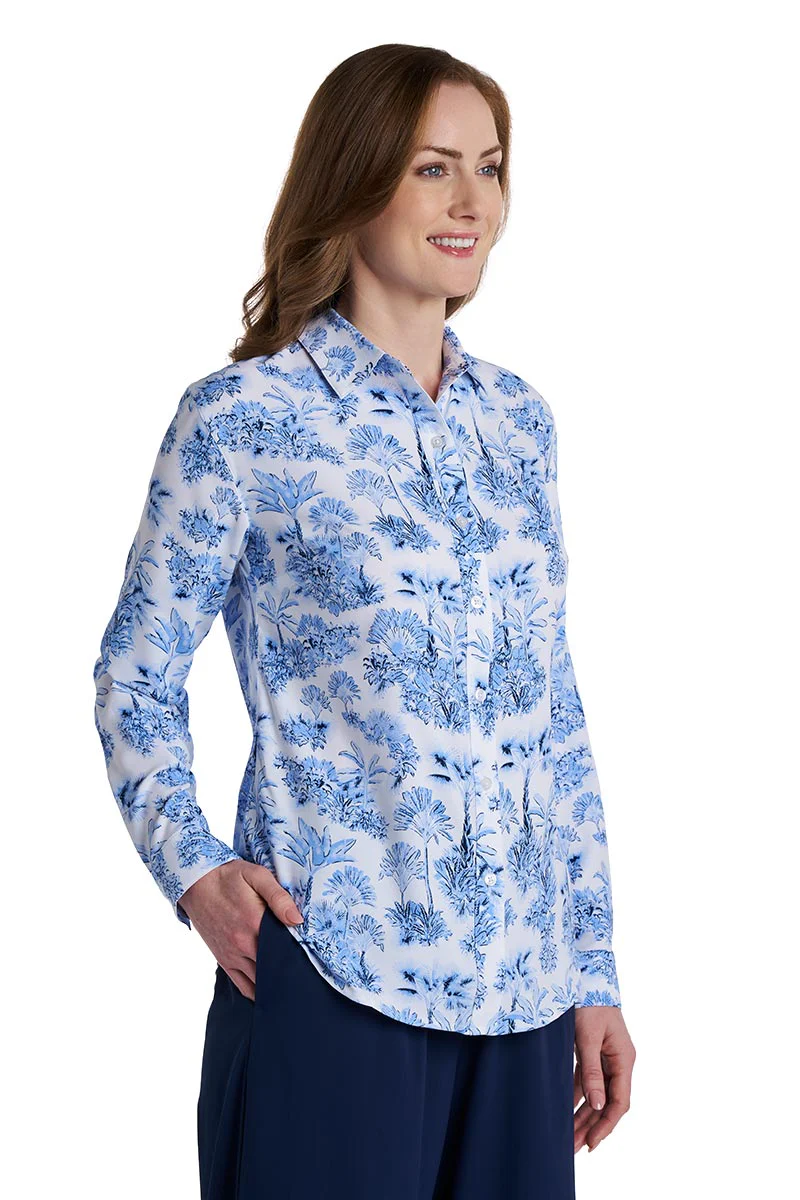 Women's Rhodes Long Sleeve Shirt | Periwinkle Isla Bonita - Image 4