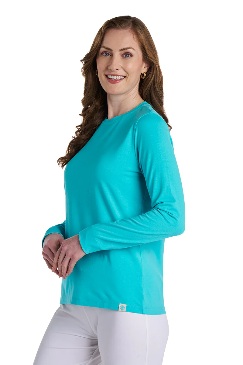 Women's Morada Everyday Long Sleeve T-Shirt | Coolibar Blue - Image 4