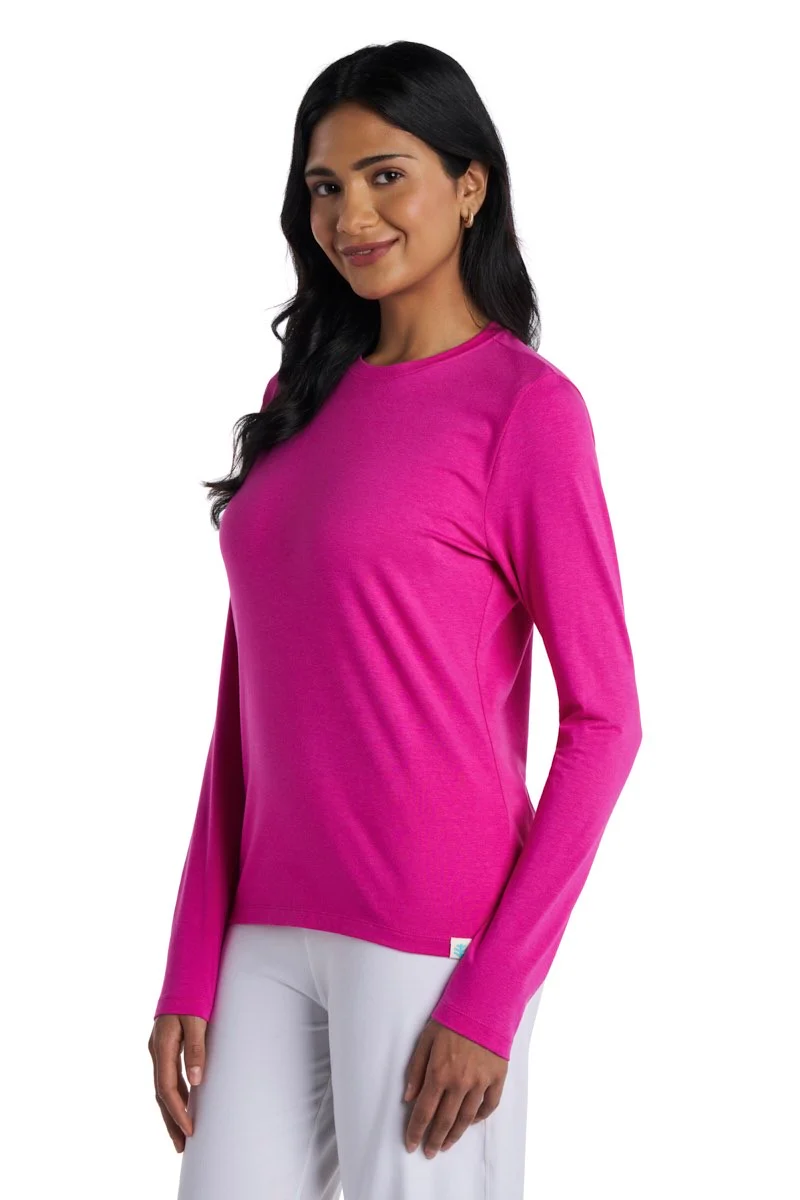 Women's Morada Everyday Long Sleeve T-Shirt | Fuchsia - Image 4