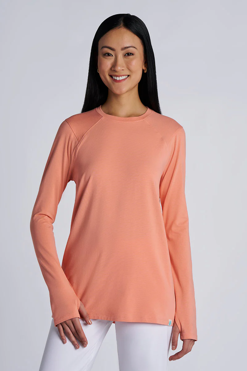 Women's Dania Long Sleeve T-Shirt with Thumbholes | Soft Blush - Image 2