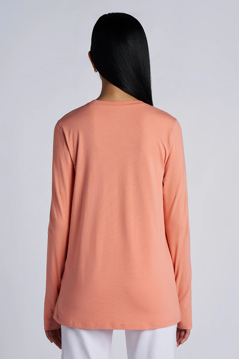 Women's Dania Long Sleeve T-Shirt with Thumbholes | Soft Blush - Image 3