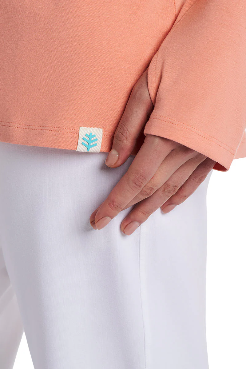 Women's Dania Long Sleeve T-Shirt with Thumbholes | Soft Blush - Image 4