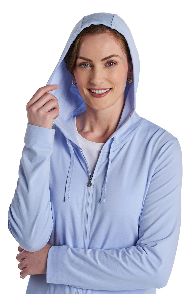 Women's Cabana Long Zip-Up Hoodie | Periwinkle - Image 5