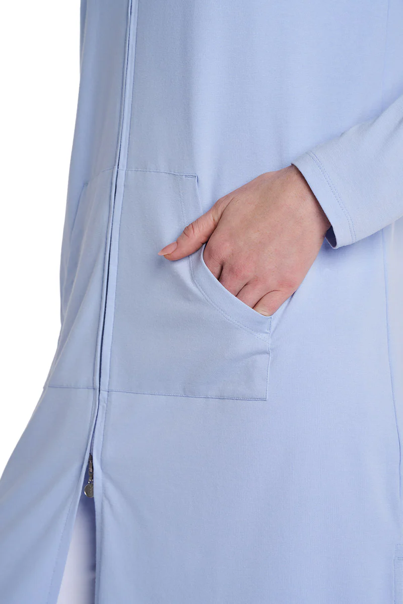 Women's Cabana Long Zip-Up Hoodie | Periwinkle - Image 7