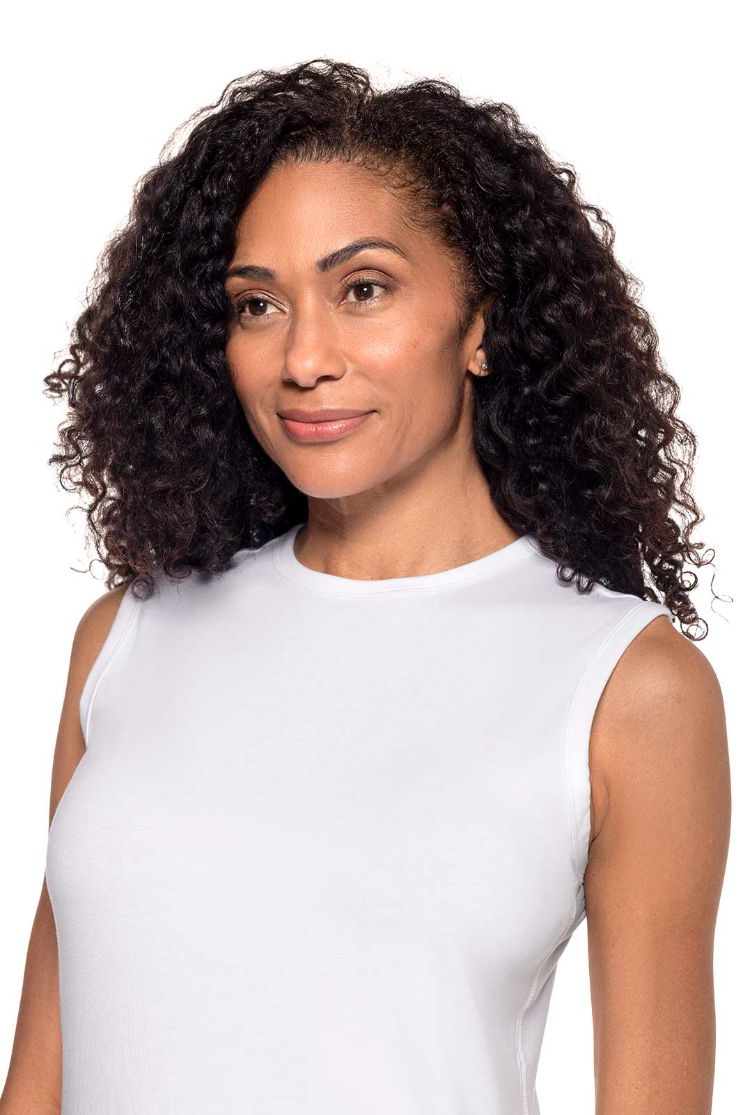 Women's LumaLeo High Neck Tank Top | White - Image 6