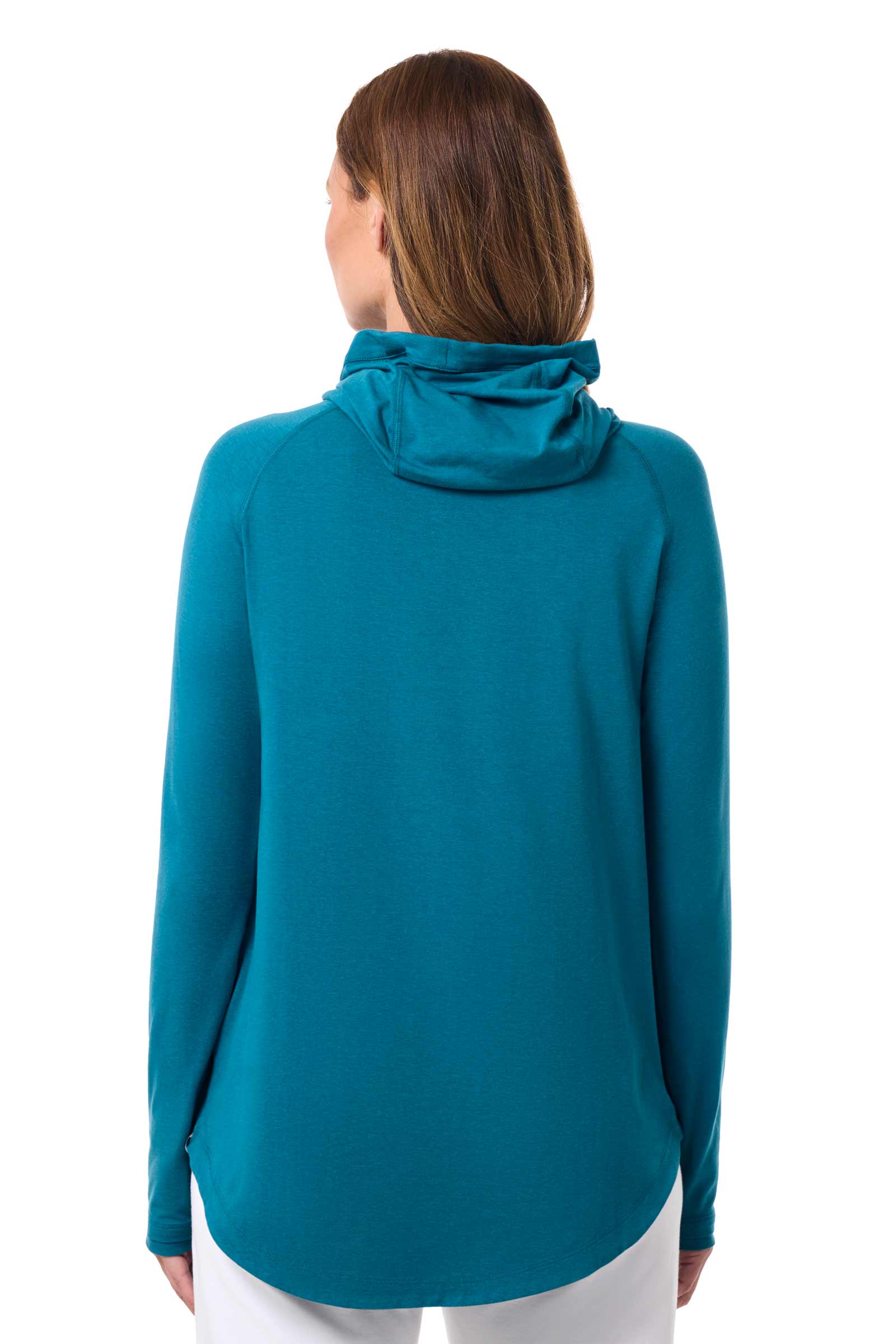 Women's LumaLeo Pullover Hoodie with Thumbholes | Bluejay - Image 5