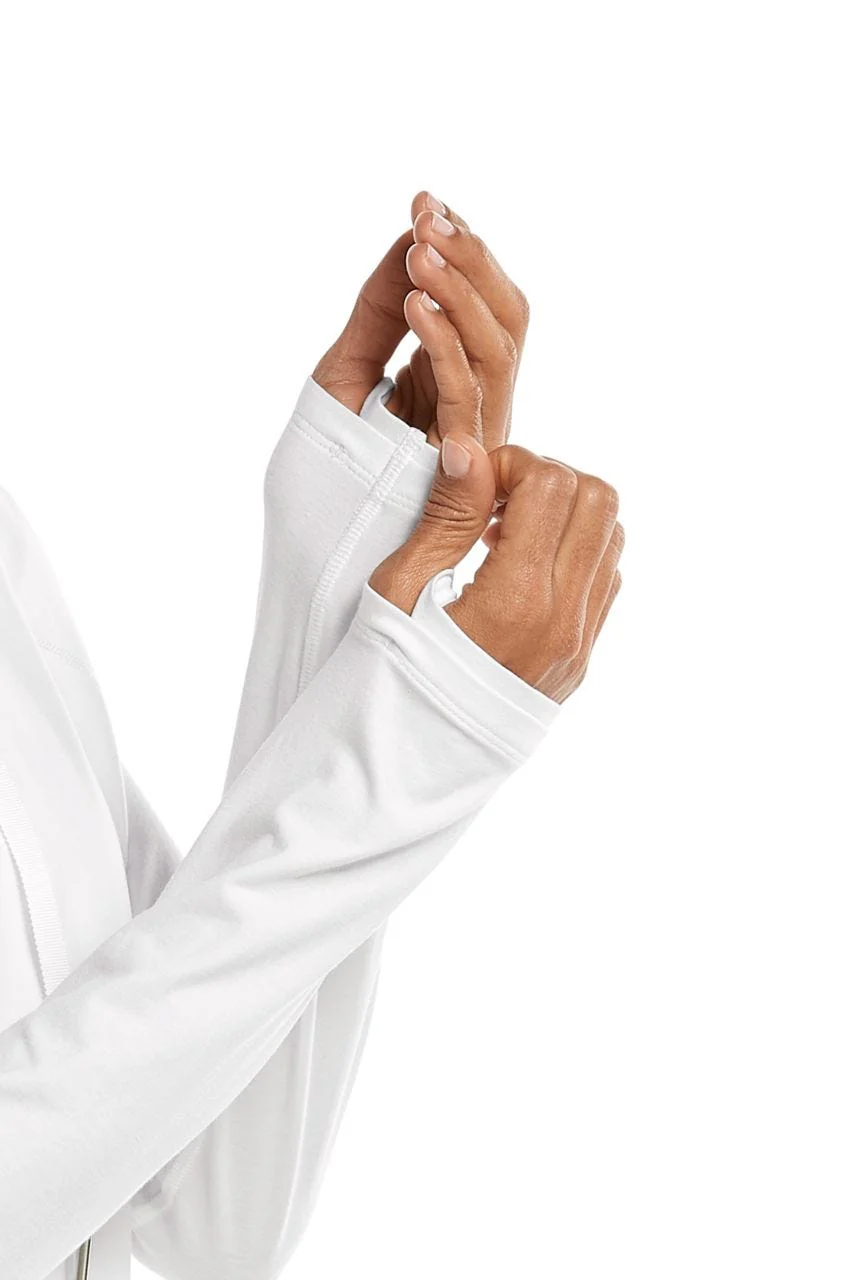 Women's LumaLeo Pullover Hoodie with Thumbholes | White - Image 4
