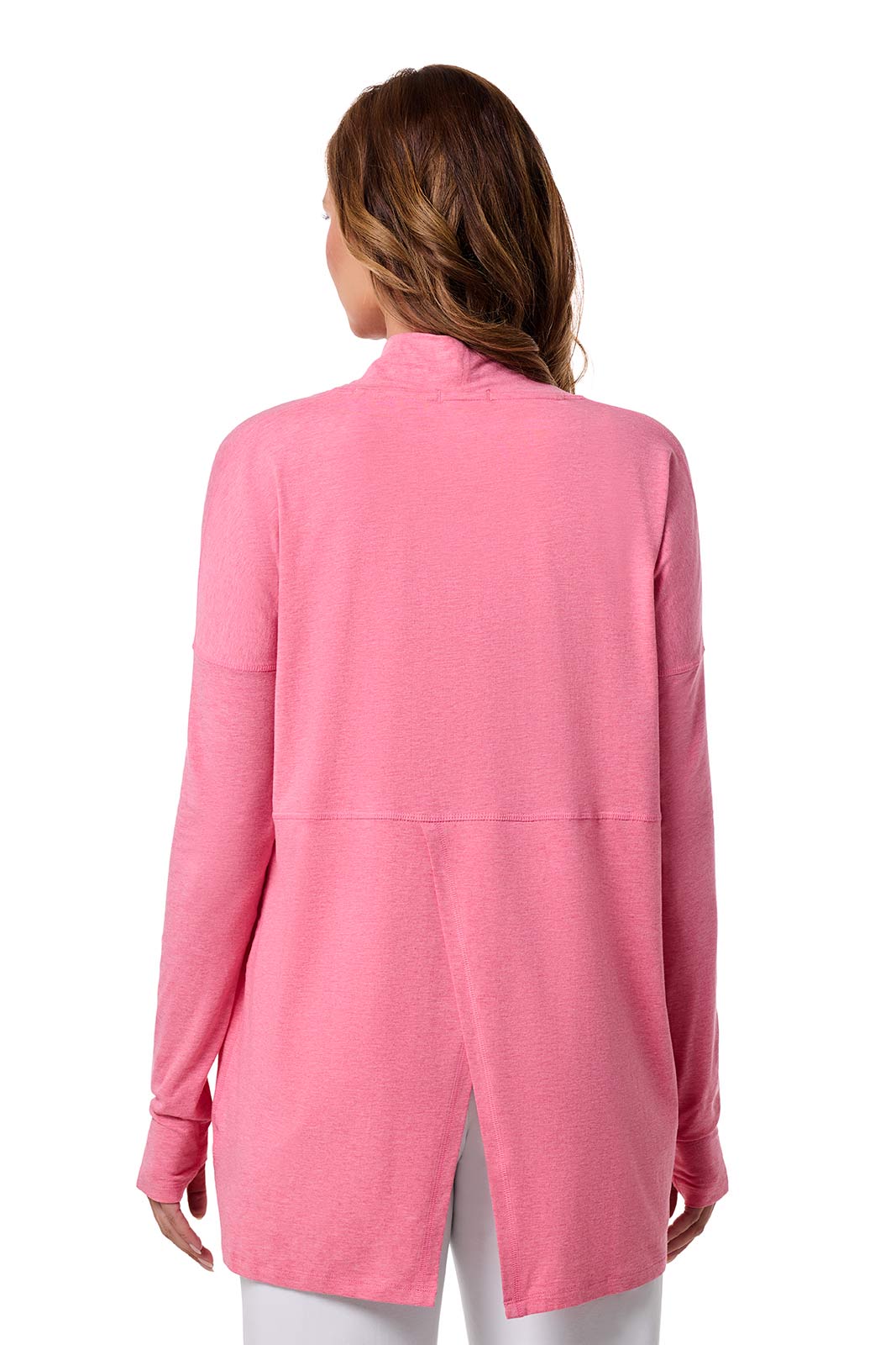 Women's LumaLeo Wrap with Back Slit | Flamingo Pink Heather - Image 4