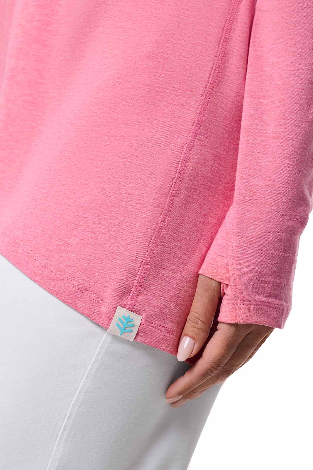 Women's LumaLeo Wrap with Back Slit | Flamingo Pink Heather - Image 5