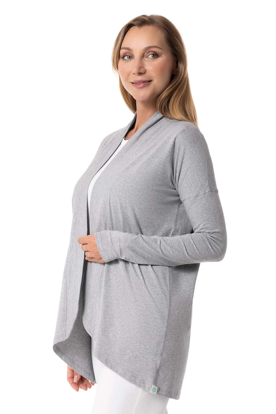 Women's LumaLeo Wrap with Back Slit | Grey Heather - Image 3
