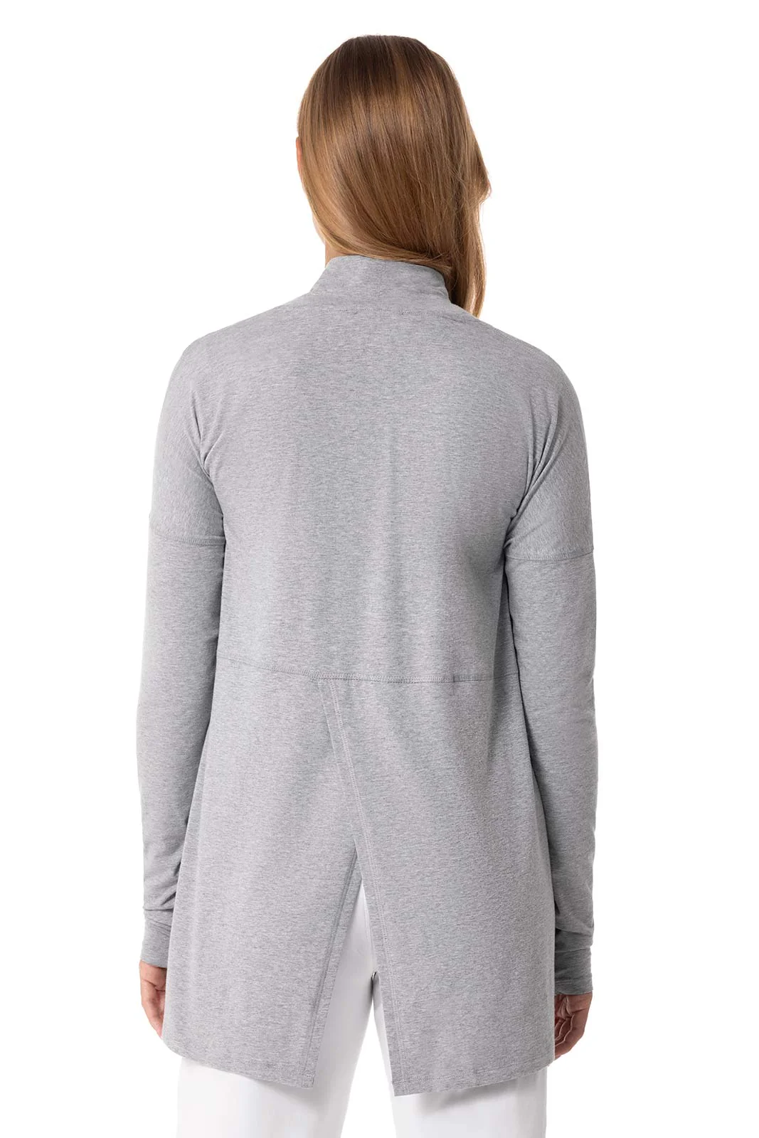 Women's LumaLeo Wrap with Back Slit | Grey Heather - Image 4