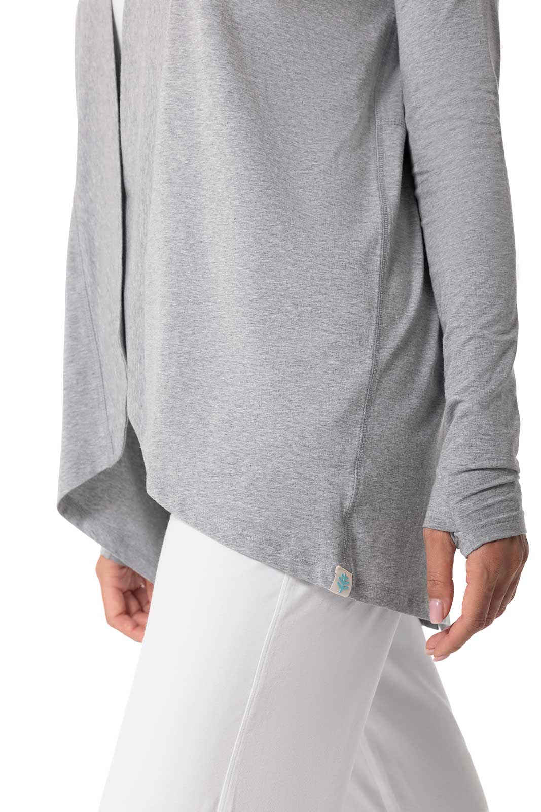 Women's LumaLeo Wrap with Back Slit | Grey Heather - Image 5