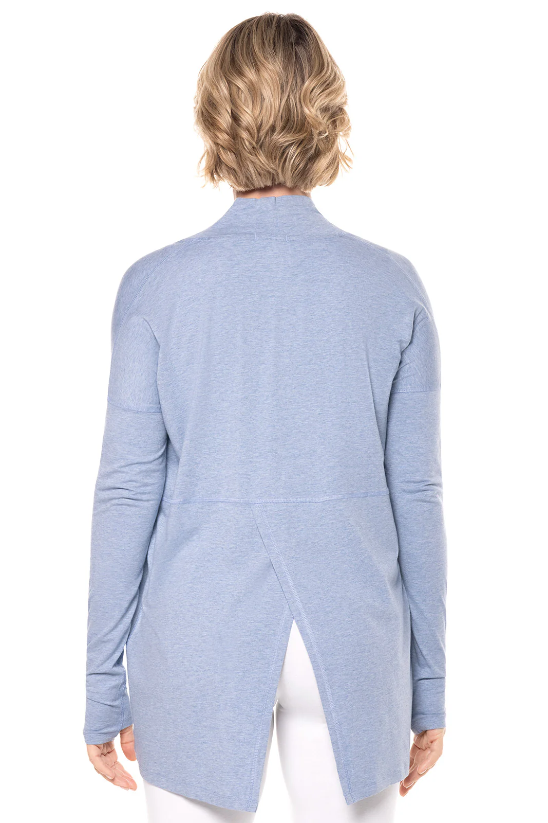 Women's LumaLeo Wrap with Back Slit | Light Blue Heather - Image 2