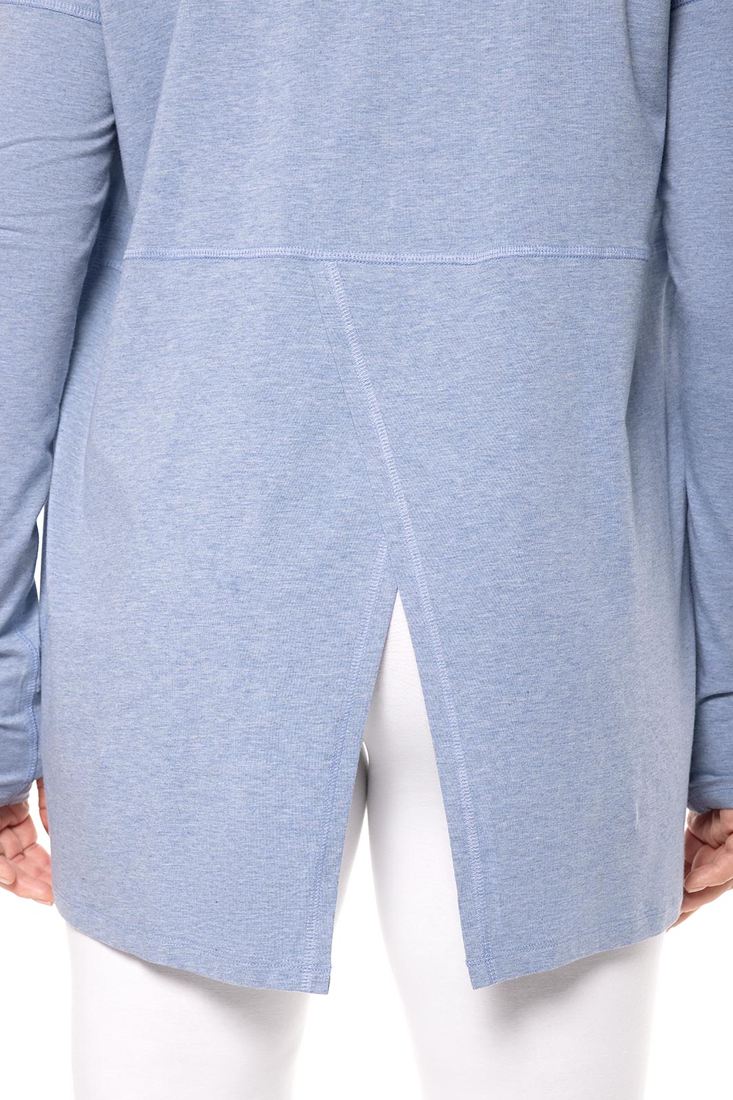 Women's LumaLeo Wrap with Back Slit | Light Blue Heather - Image 5