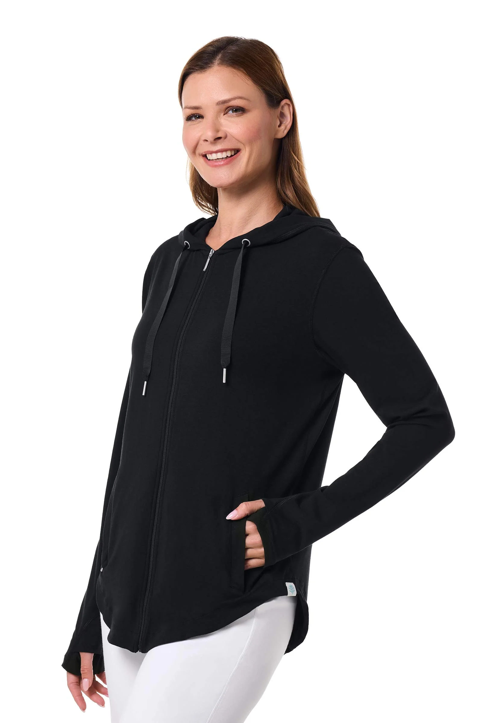 Women's LumaLeo Zip-Up Hoodie | Black - Image 3