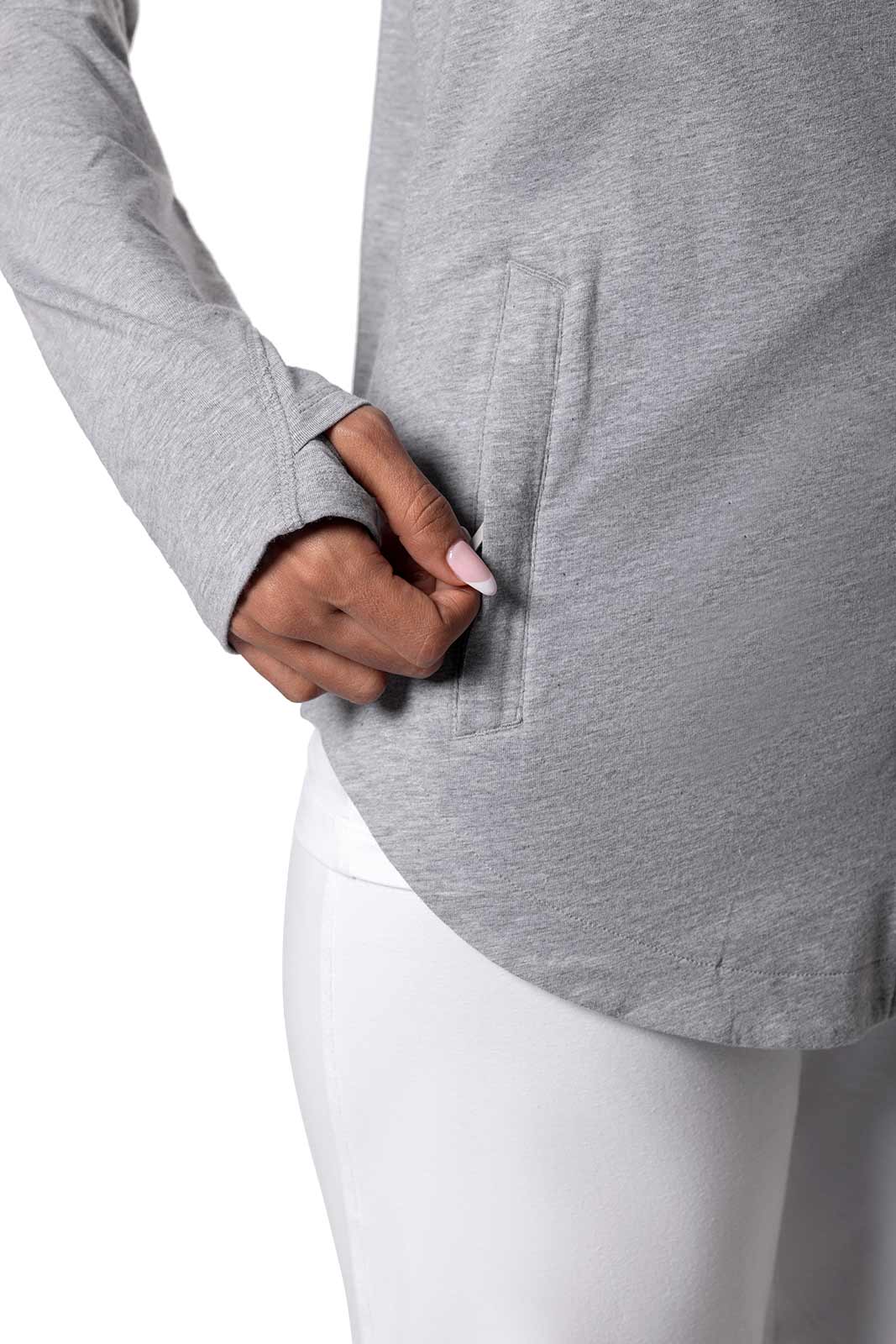 Women's LumaLeo Zip-Up Hoodie | Grey Heather - Image 3