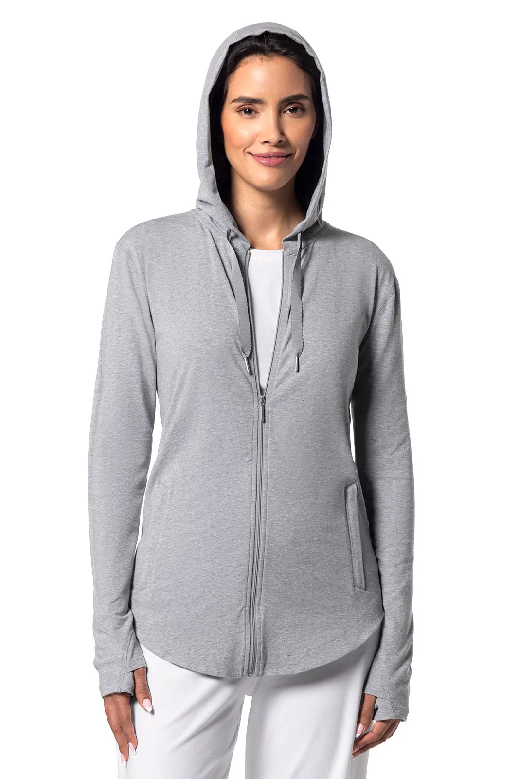 Women's LumaLeo Zip-Up Hoodie | Grey Heather - Image 5