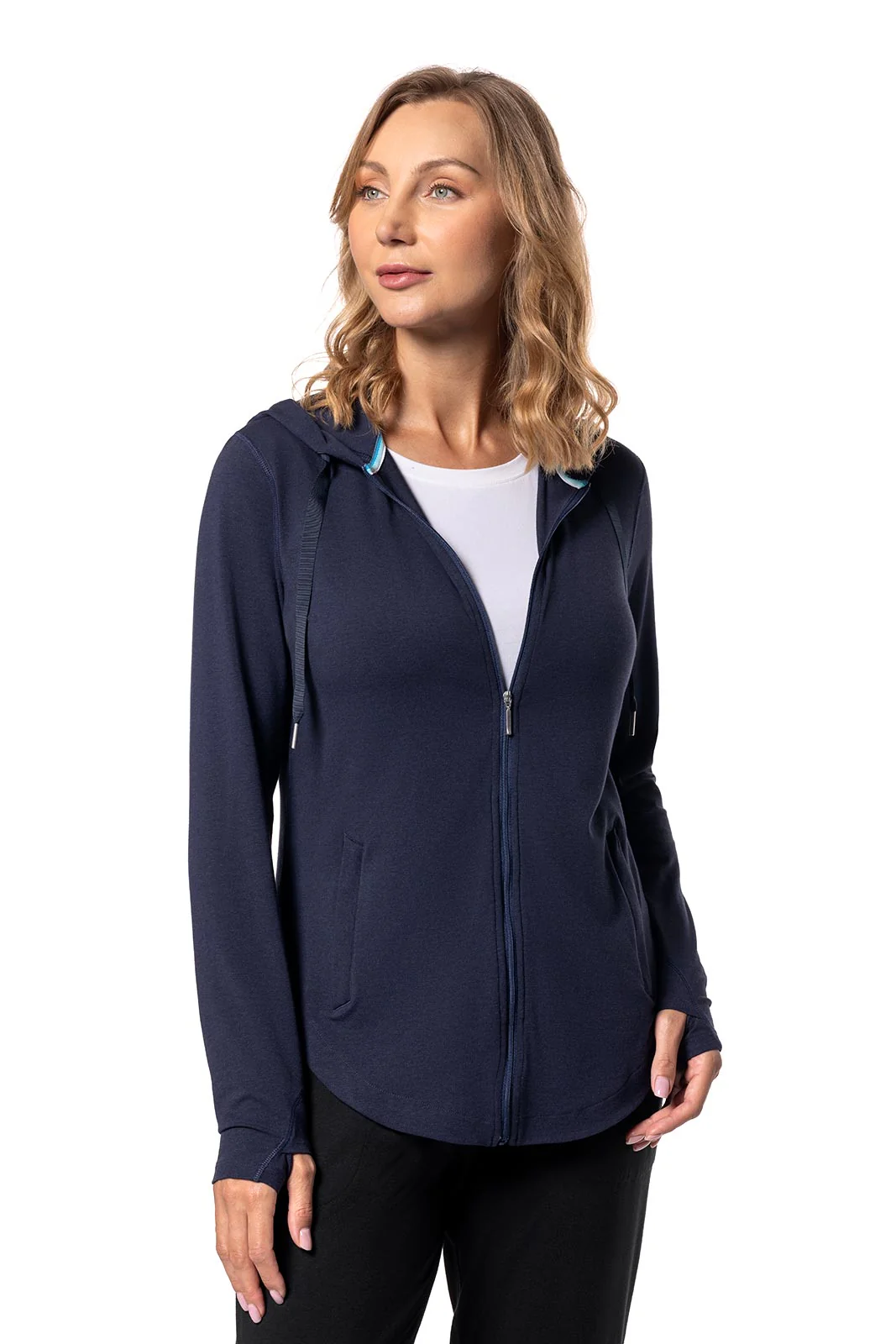 Women's LumaLeo Zip-Up Hoodie | Navy - Image 3